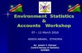 Environment Statistics & Accounts Workshop 07 – 11 March 2010 ADDIS ABABA, ETHIOPIA By: Joseph K. Minnaar Central Bureau of Statistics NAMIBIA.