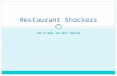 HOW TO MAKE THE BEST CHOICES Restaurant Shockers.