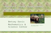 Algebra 2: Linear Programming Moose Meals Betsey Davis Mathematics & Science Center  park- wardens.html.