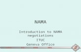 1 NAMA Introduction to NAMA negotiations ITUC Geneva Office.