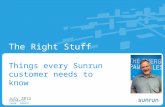1 CONFIDENTIAL CSLB#: 969975 The Right Stuff Things every Sunrun customer needs to know July 2012.