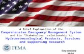 A Brief Explanation of the Comprehensive Emergency Management System and its “Stakeholder” relationship to Hydrometeorological Products, Services and Supporting.