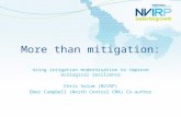 More than mitigation: Using irrigation modernisation to improve ecological resilience Chris Solum (NVIRP) Emer Campbell (North Central CMA) Co-author.