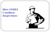 How OSHA Conducts Inspections. OSHA has the authority to conduct worksite inspections. They are required to: –“Enter without delay…..” –“Inspect and investigate….”