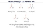 Chapter 20: Carboxylic Acid Derivatives - NAS All closely related and made from carboxylic acids most are interconvertable Acid anhydrideAcyl (or acid)