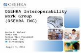 OSEHRA Interoperability Work Group (OSEHRA IWG) August 5, 2014 Mario G. Hyland Chair and Senior Vice President AEGIS.net, Inc. @Interopguy.