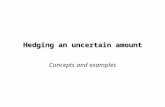 Hedging an uncertain amount Concepts and examples.