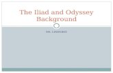 MS. LISONBEE The Iliad and Odyssey Background. The Iliad - Homer Thetis, an nereid, is married to Peleus, a mortal Gods and goddesses attend the wedding,