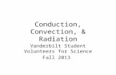 Conduction, Convection, & Radiation Vanderbilt Student Volunteers for Science Fall 2013.