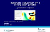 Vermelding onderdeel organisatie 15 October 2005 Numerical simulation of a moving mesh problem Application: insect aerodynamics Workshop: Computational.