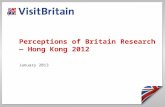 Perceptions of Britain Research â€” Hong Kong 2012 January 2013