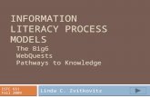 INFORMATION LITERACY PROCESS MODELS The Big6 WebQuests Pathways to Knowledge Linda C. Zvitkovitz ISTC 651 Fall 2009.
