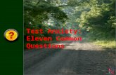 Test Anxiety: Eleven Common Questions. Test Anxiety: Eleven Common Questions The following eleven questions are the most commonly asked questions about.