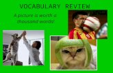 VOCABULARY REVIEW A picture is worth a thousand words!