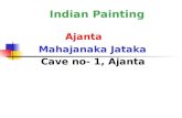 Indian Painting Ajanta Mahajanaka Jataka Cave no- 1, Ajanta