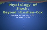 Matthew Boland MD, FCCP Pulmonary/CCM. A definition of SHOCK Global tissue hypoxia “global” implying systemically while “tissue hypoxia” implies inadequate.