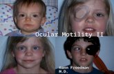 Ocular Motility II Kenn Freedman M.D.. Supranuclear Cranial Nerves Extra-ocular Muscles.
