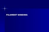 FILAMENT WINDING. FILAMENT WINDING PROCESS fiber delivery system, traversing at speeds synchronized with the mandrel rotation, controls winding angles.