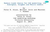 1 CoPS Modern trade theory for CGE modelling: the Armington, Krugman and Melitz models by Peter B. Dixon, Michael Jerie and Maureen T. Rimmer presentation.