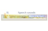 II. Speech sounds. Speech production and perception transmitted Speech production (move the organs) >>>>>> >>>>>> speech perception (hearing the sounds)