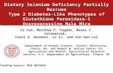 Dietary Selenium Deficiency Partially Rescues Type 2 Diabetes–Like Phenotypes of Glutathione Peroxidase-1 Overexpressing Male Mice Dietary Selenium Deficiency.