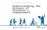 Victorian Health Promotion Foundation Understanding the drivers of children’s independent mobility Dr Bruce Bolam, Executive Manager, Programs.