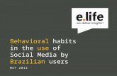 Behavioral habits in the use of Social Media by Brazilian users MAY 2012.