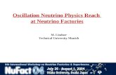 Oscillation Neutrino Physics Reach at Neutrino Factories M. Lindner Technical University Munich.