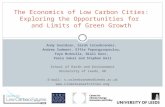 The Economics of Low Carbon Cities: Exploring the Opportunities for and Limits of Green Growth Andy Gouldson, Sarah Colenbrander, Andrew Sudmant, Effie.