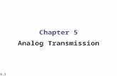 5.1 Chapter 5 Analog Transmission. 5.2 5-1 DIGITAL-TO-ANALOG CONVERSION Digital-to-analog conversion is the process of changing one of the characteristics.
