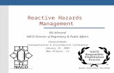 Reactive Hazards Management Bill Allmond NACD Director of Regulatory & Public Affairs Chemical Week’s Transportation & Distribution Conference January.