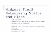 Midwest Tier2 Networking Status and Plans Rob Gardner Computation and Enrico Fermi Institutes University of Chicago USATLAS Tier1 and Tier2 Networking.