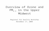 Overview of Ozone and PM 2.5 in the Upper Midwest Regional Air Quality Workshop November 17, 2004.