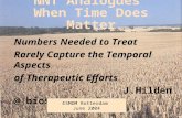 NNT Analogues When Time Does Matter Numbers Needed to Treat Rarely Capture the Temporal Aspects of Therapeutic Efforts J.Hilden @ biostat.ku.dk ESMDM Rotterdam.