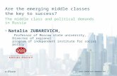 COFACE COUNTRY RISK CONFERENCE 2013 Are the emerging middle classes the key to success? The middle class and political demands in Russia > Natalia ZUBAREVICH,