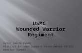 USMC Wounded Warrior Regiment GySgt Heydo Zando District Injured Support Coordinator (DISC) Warrior Summit.