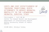 COSTS AND COST EFFECTIVENESS OF TRAINING TRADITIONAL BIRTH ATTENDANTS TO REDUCE NEONATAL MORTALITY IN THE LUFWANYAMA NEONATAL SURVIVAL STUDY Christopher.