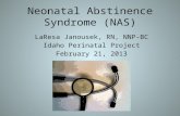 Neonatal Abstinence Syndrome (NAS) LaResa Janousek, RN, NNP-BC Idaho Perinatal Project February 21, 2013.