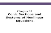 Chapter 10 Conic Sections and Systems of Nonlinear Equations.