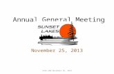Annual General Meeting November 25, 2013 SLOA AGM November 25, 2013.