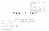 Pride SAT Prep Questions from Collegeboard.com. Choice Selection.