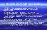 THE GREAT DEPRESSION,  SSUSH17 The student will analyze the causes and consequences of the Great Depression.  a. Describe the causes, including overproduction,
