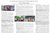 Critical Social/Personality Psychology Community Engaged Work & Research Rod Watts: Social justice research and action: Youth Community Organizing (YCO):