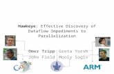 Hawkeye: Effective Discovery of Dataflow Impediments to Parallelization Omer Tripp John Field Greta Yorsh Mooly Sagiv