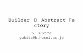 Builder と Abstract Factory S. Yukita yukita@k.hosei.ac.jp.