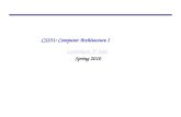 CS231: Computer Architecture I Laxmikant V. Kale Spring 2010.