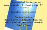 “Integrated Performance Assessments   Moving Up ↑” 8:00 session Central Corner Presenters: Melissa Hughes Kasey Farrell and Angela Mazzenga Jairo Coronado.