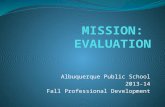 Albuquerque Public School 2013-14 Fall Professional Development.