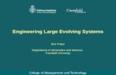 Engineering Large Evolving Systems Ben Potter Department of Informatics and Sensors, Cranfield University.