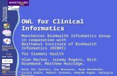 OWL for Clinical Informatics Manchester BioHealth Informatics Group in cooperation with Northwest Institute of BioHealth Informatics (NIBHI) for Siemens.